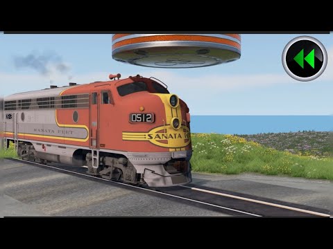 Reverse Trains vs Hydraulic Press - BeamNG Drive