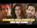 Ayushmann And Rajkumar Rao Try To Fool Kriti Sanon BareillyKiBarfi