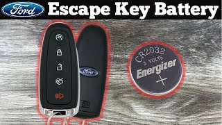 2013 - 2019 Ford Escape Key Fob Battery Replacement - How To Remove Replace Escape Key Battery