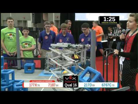 2015 VRC Math Q16 - 177X 7187 vs 217D 6767C - 59 to 30 - VEX Worlds 2015 - Math Division