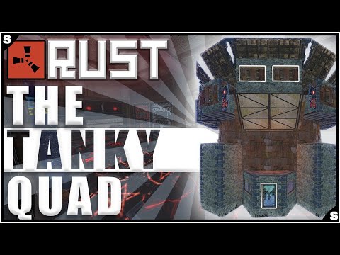 The Tanky Quad - Four Man Clan Base - Double Bunker - Online & Offline  Defences - Rust Base Designs