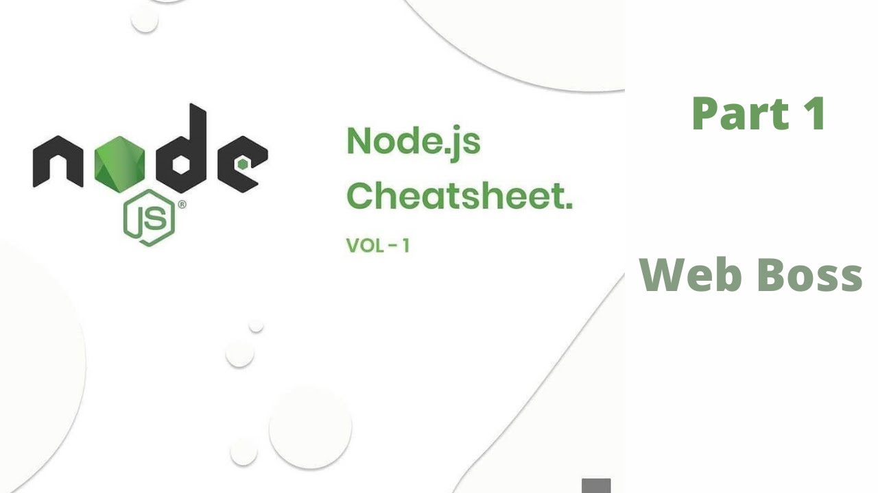 Node Js Cheat Sheet Part 1 | Node Js Full Cheatsheet With Example - Web Boss