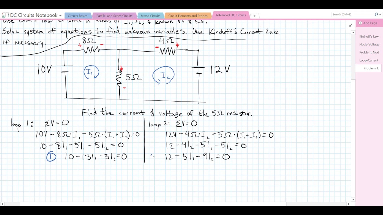 Loop-Current Analysis Problem