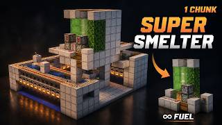 1 Chunk Super Smelter with Infinite Fuel | 17,280 Items/Hour