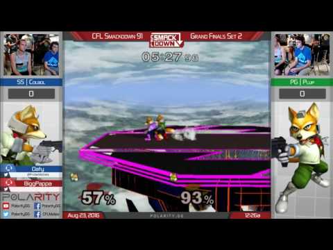 CFL Smackdown 91 Melee - SS Colbol (Fox) vs PG Plup (Sheik, Fox) - Grand Finals