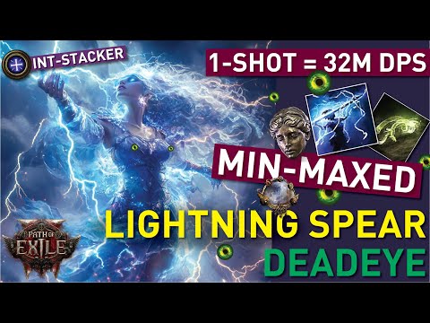 Literally 1-SHOT 32M DPS【The Vision Build】⚡ Min-Maxed INT-Stacker LS/Serpent's Fury Deadeye | PoE 2