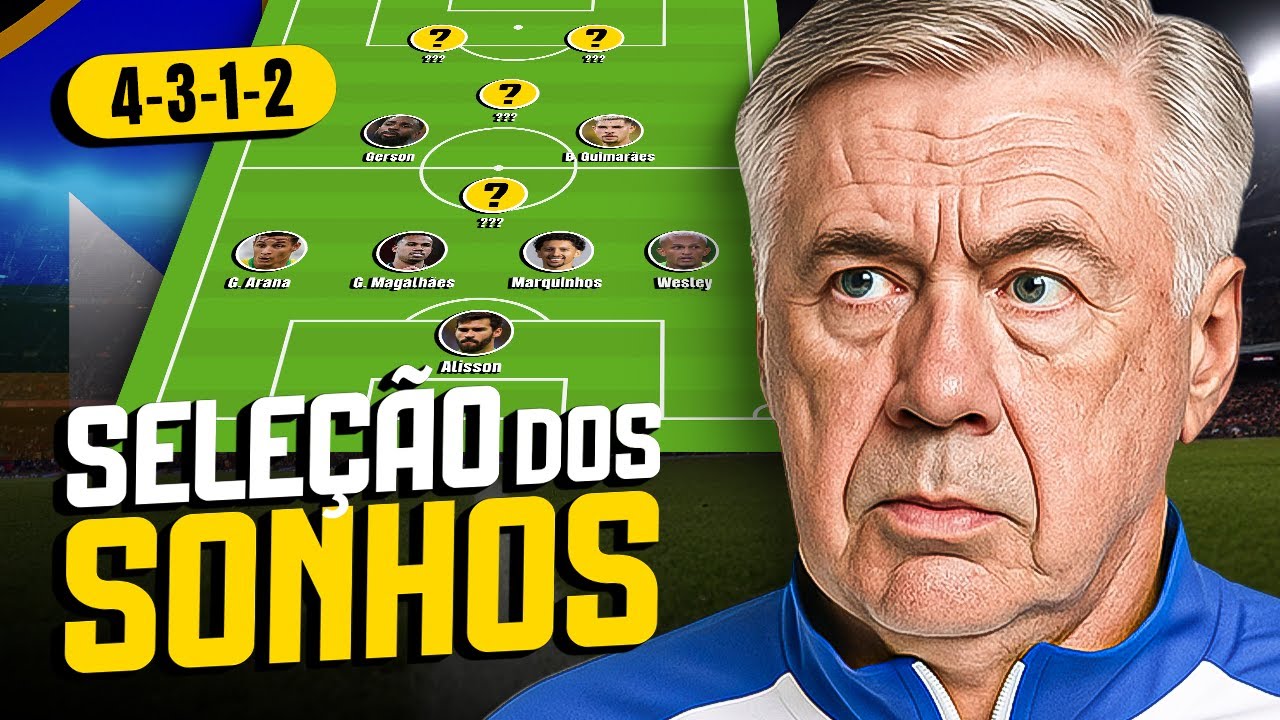 COMO SERÁ A SELEÇÃO BRASILEIRA COM CARLO ANCELOTTI