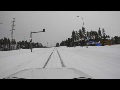 Winter drive in Oulu (Kivikkokangas)