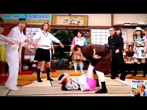 AKB48 渡辺麻友（まゆゆ）が加藤浩次にジャイアントスイング＆顔面キックされる　【27時間テレビ　めちゃイケ】