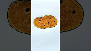 Potato Drawing Easy Step by Step 🥔 | How to Draw and Color a Potato for Kids | #shorts #potato