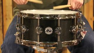 DW Collector's Snare Drum - Carbon Fiber 6.5x14 (video demo)
