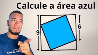 Um quadrado dentro do outro − Qual a área?