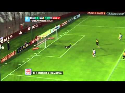 Gol de Romero Gamarra. Huracán 3 - Santamarina 0. Fecha 18. Torneo Primera B Nacional 2014. FPT