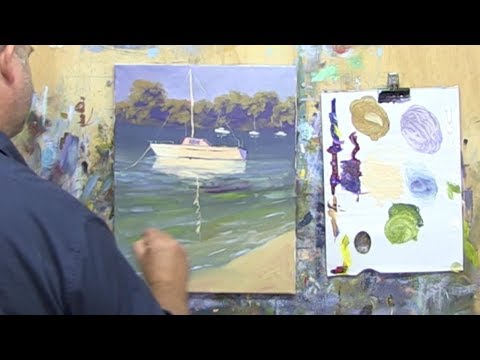 Learn To Paint TV E48 "Yatch On Noosa River" Acrylic Painting Lesson For Beginners