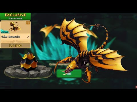 GRIM HORNETTLE Titan Mode Max Level 150 - Exclusive DeathGripper - Dragons: Rise of Berk