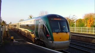 preview picture of video 'Irish Rail 22000 Class Intercity Train departing Kildare Station'