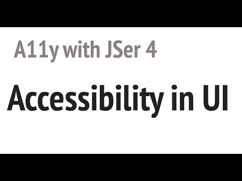 Accessibility in UI  | Accessibility with JSer