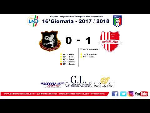 Arquatese vs Fontanellatese 0-1 - All goals - Seconda categoria 18/12/2017