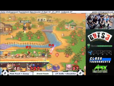 GUTS 3 - CT ZeRo + Emukiller vs Pink Fresh + Coney - Grand Finals - Project M