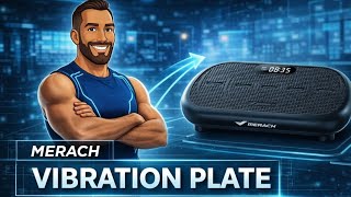 Merach Curved Vibration Plate CV40 - 13MM Amplitude & Deep Muscle Activation, 10 Preset Modes