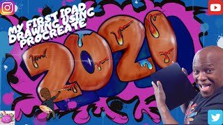 Trying Procreate for the FIRST TIME on My New 2020 iPad Pro #MrSmithsArtroom4kids #bubbleletters