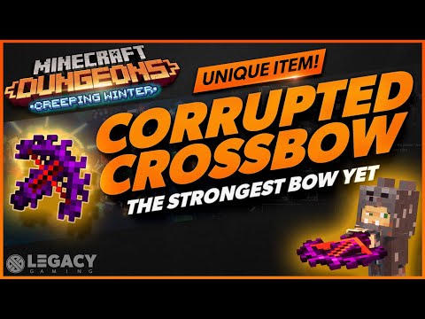 Minecraft Dungeons - CORRUPTED CROSSBOW | Unique Item Guide | Creeping Winter DLC