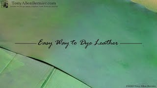 Easy Way to Dye Leather Fast!