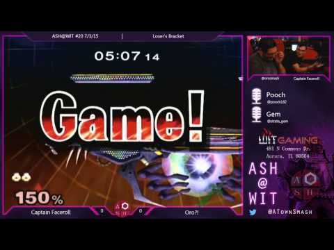 Captain Faceroll (Sheik) vs. Oro (Marth) - Melee Loser's Bracket ASH@WIT 7 3 15