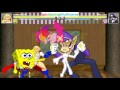 Power Girl And SquarePants SpongeBob VS Waluigi And Pinkie Pie In A MUGEN Match Battle Fight