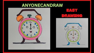Clock || drawing tutorial for children #drawingtutorial #drawingforkids