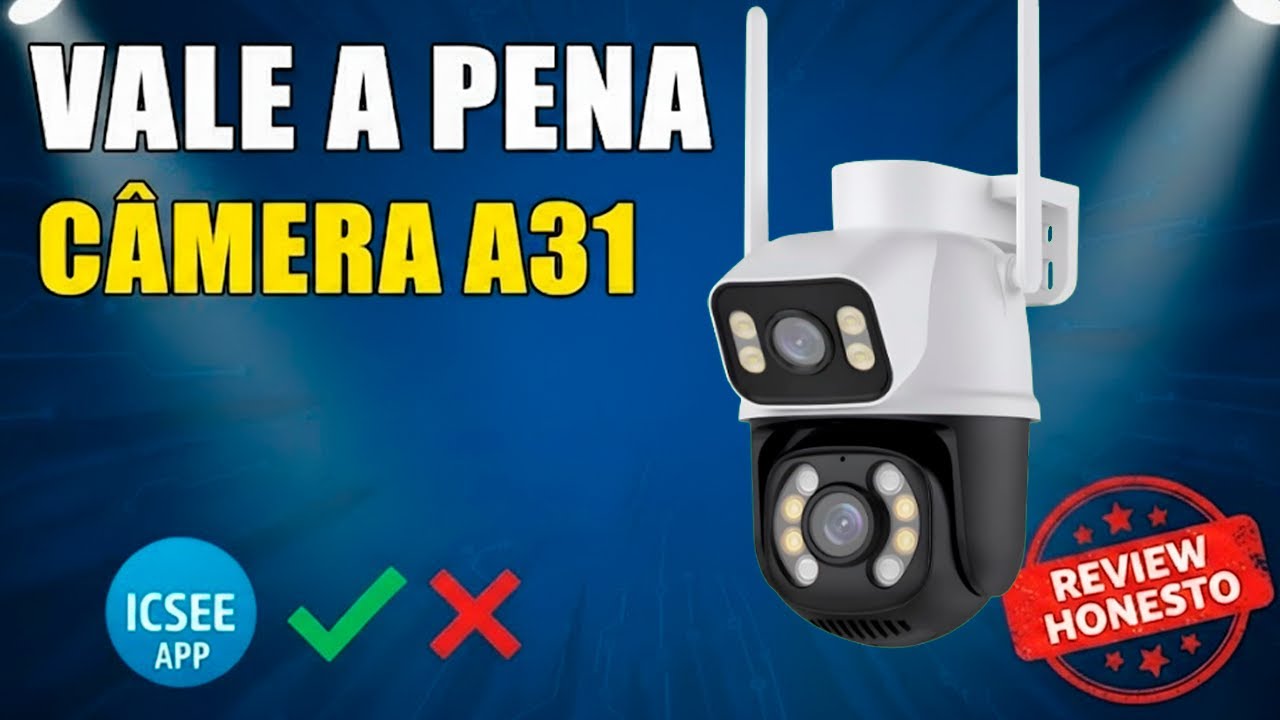 Miniatura da avaliação em vídeo de Câmera de Segurança Externa Lente Dupla 6MP