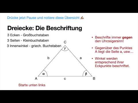 Dreiecke richtig beschriften