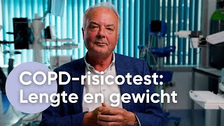 Why do weight and height matter in the COPD risk test?