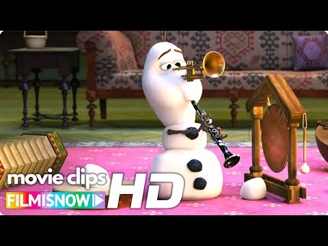 AT HOME WITH OLAF (2020) Clips 🍬🥤🎷🌄 | Disney+ Frozen 2 Spin-off Series
