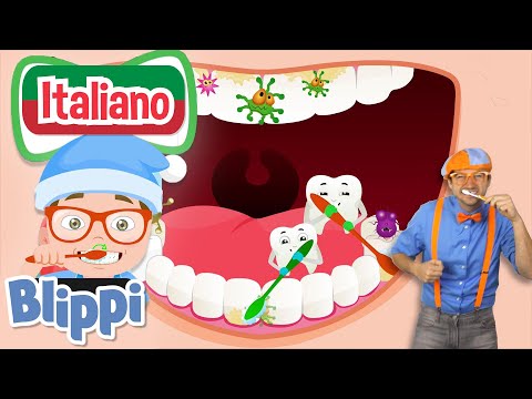 Laviamoci i denti | Blippi in Italiano | Video educativi per bambini