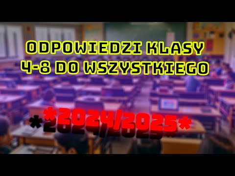 ODPOWIEDZI DO KSIĄŻEK klasy 4-8 *2023*