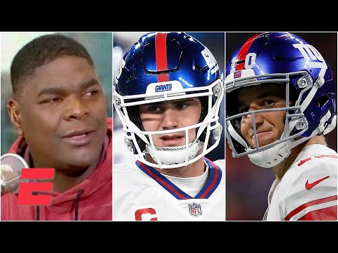 丹尼爾-瓊斯並沒有成為 "下一個伊萊-曼寧"--Keyshawn Johnson | KJZ (Daniel Jones isn’t living up to being the ‘next Eli Manning’ - Keyshawn Johnson | KJZ)