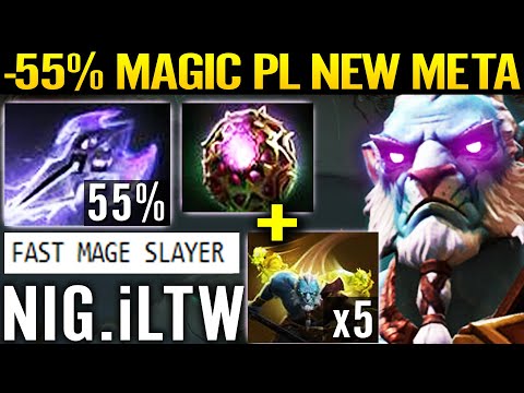 🔥 -55% Magic WTF NEW META Carry - Mage Slayer ILTW Phantom Lancer vs Counter Leshrac 7.29 Dota 2 Pro