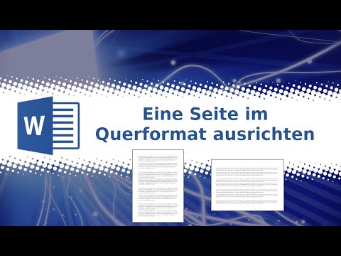 Word 2021: Nur eine Seite im Querformat ausrichten Tutorial deutsch