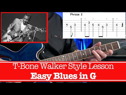 Easy Like T-Bone Walker - How to play T-Bone Shuffle guitar lesson
