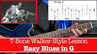 Easy Like T-Bone Walker - How to play T-Bone Shuffle guitar lesson