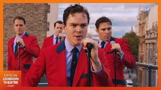 Jersey Boys perform The Four Seasons track Beggin&#39; on the roof of the Trafalgar Theatre