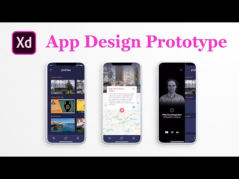 Adobe XD app design prototype