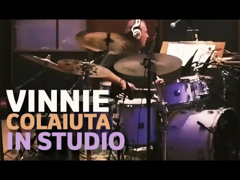 Vinnie Colaiuta in studio recording Jerry Manfredi music