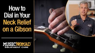 Video thumbnail for How To Measure Your Gibson Neck Relief & Adjust Your Truss Rod with MusicNomad by MusicNomad Equipment Care