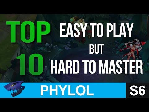 Top 10 EASY TO PLAY but HARD TO MASTER Champions In League of Legends