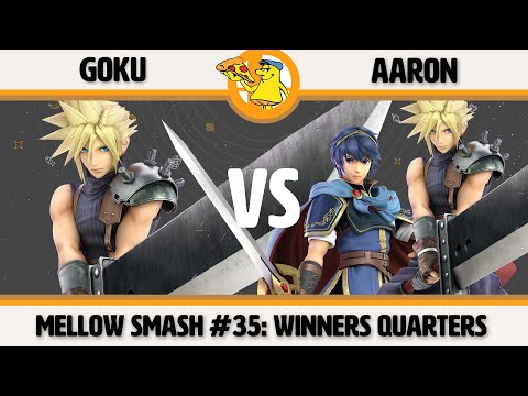Mellow Mushroom SSBU #35 - Goku (Cloud) vs Aaron (Marth/Cloud) Smash Ultimate Winners Quarters