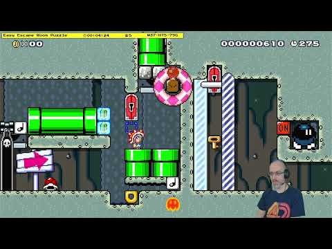 Easy Escape Room Puzzle by Stevalliad / W37-HT5-79G / Mario Maker 2 Puzzle solution
