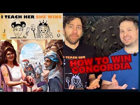HOW TO WIN CONCORDIA, High Strategy Tips & COMEDY - I Teach Her She Wins