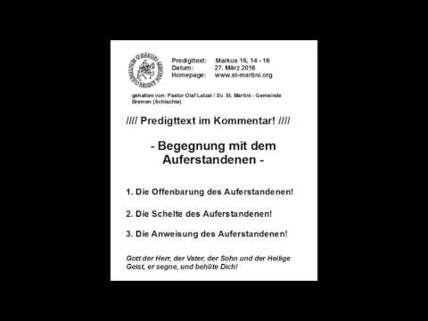 27.03.2016 - Begegnung mit dem Auferstandenen